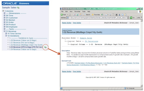 screenshot of oracle integration