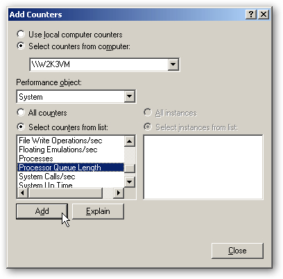 screenshot of the add counters interface
