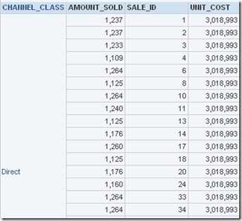 screenshot of a data table