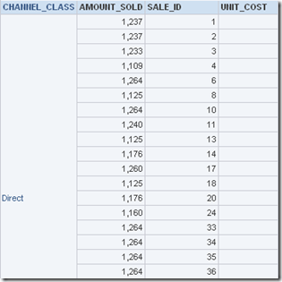 screenshot of a data table