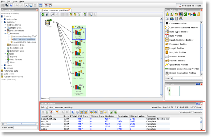 data content validation screenshot
