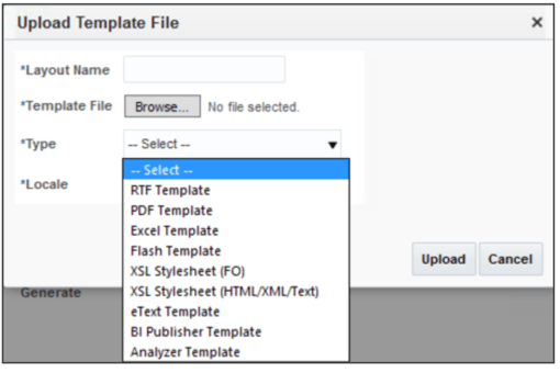 a screenshot showing options for uploading a template file