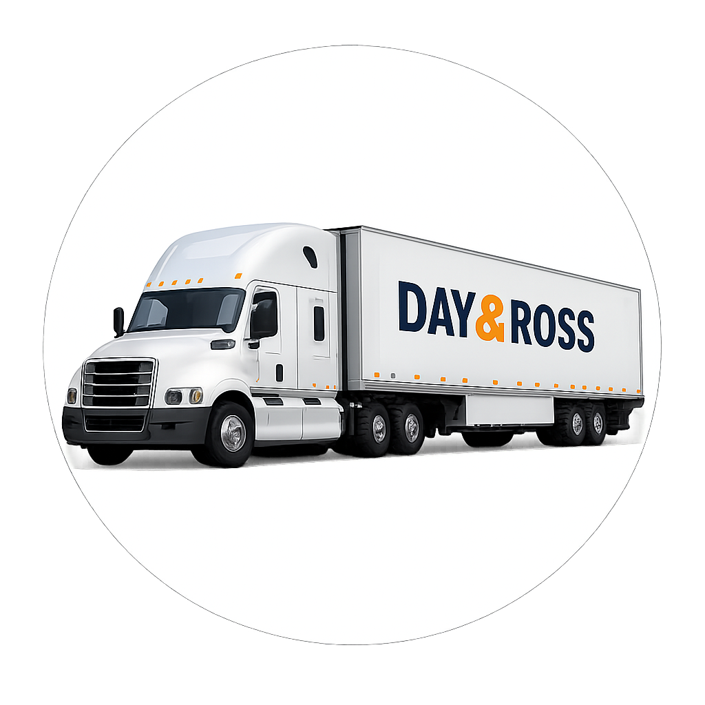 Freight Truck with Day  Ross Logo on Transparent Background