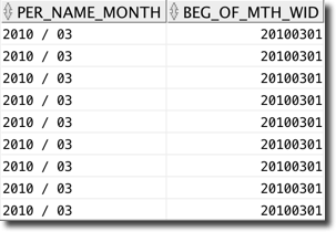 screenshot of a data table