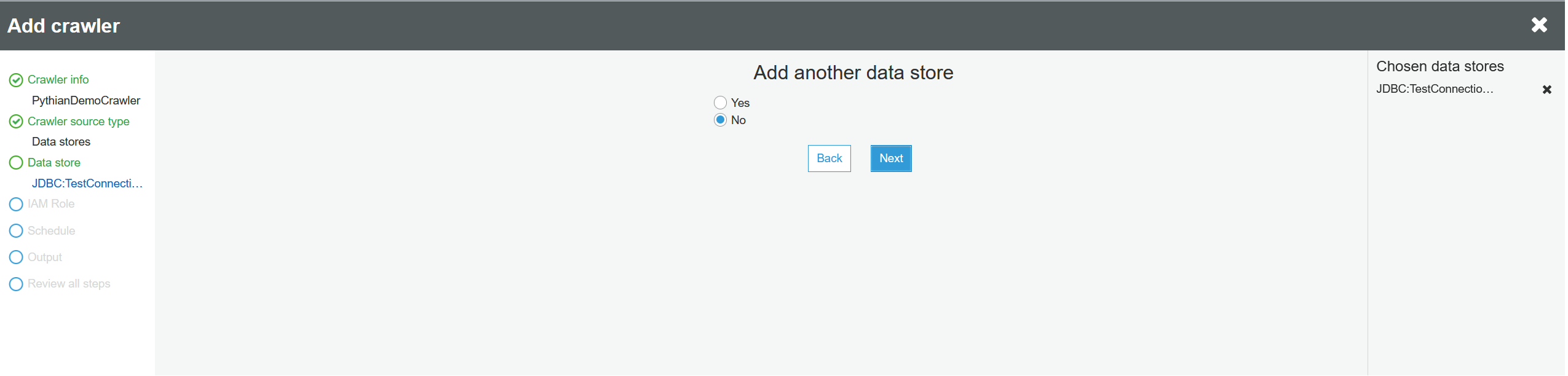 Adding another data store.