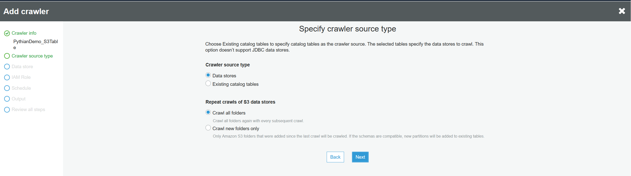 Crawler source type.