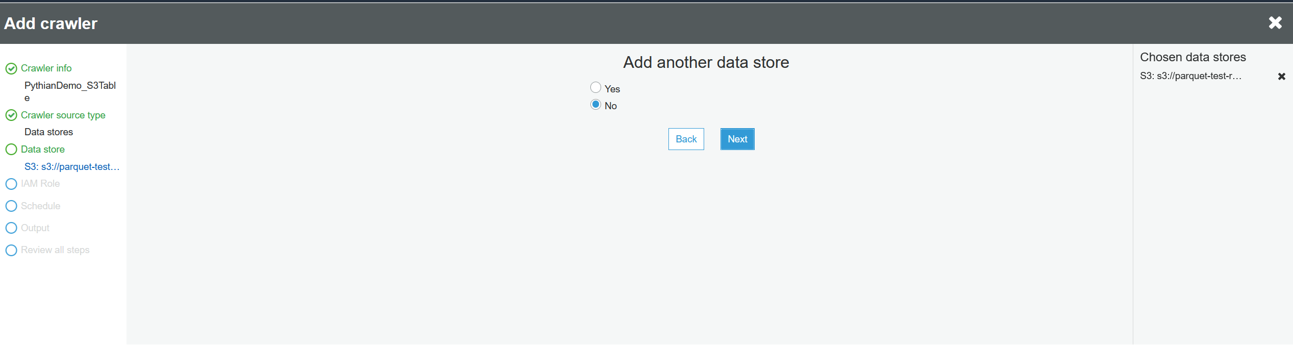 Add another data store.