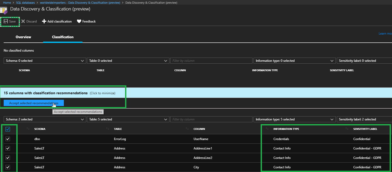 Data classification with Microsoft SQL Server and Azure SQL DB (GDPR ...