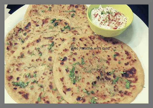 Aloo Paratha with curd
