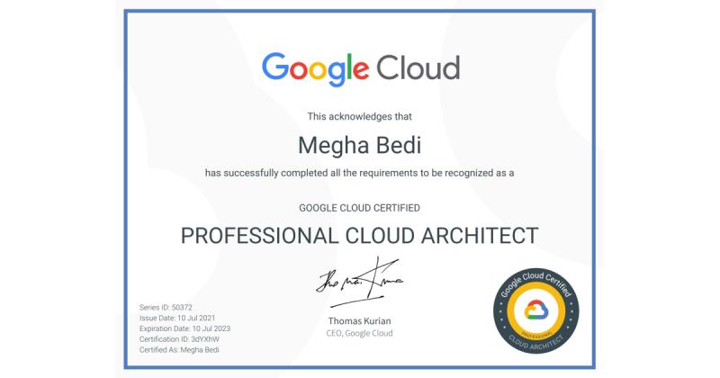 google cloud architect certificate