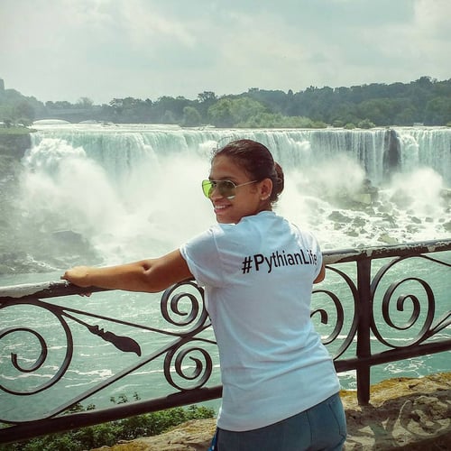 Team member taking in the view in Niagara Falls, Canada.
