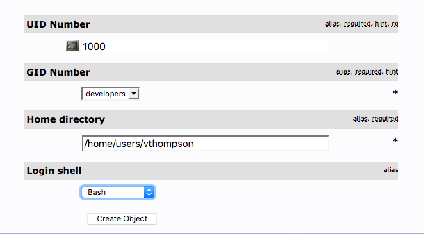 Finish the user creation in openldap