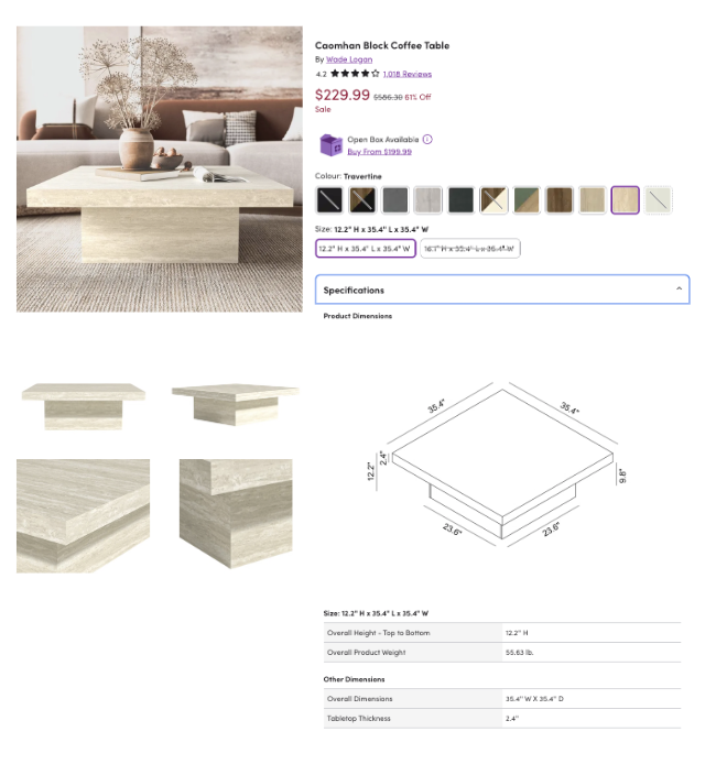 Wayfair resolved online product dimension discrepancies with AI