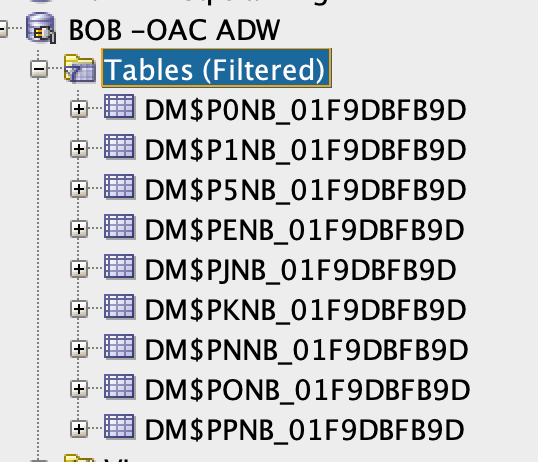 screenshot of a table view