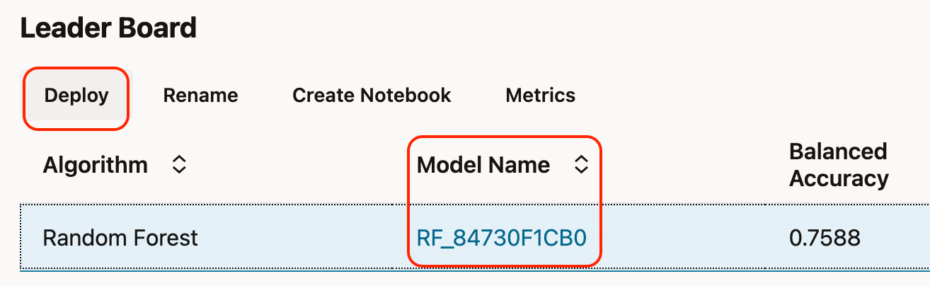 screenshot of leaderboard menu