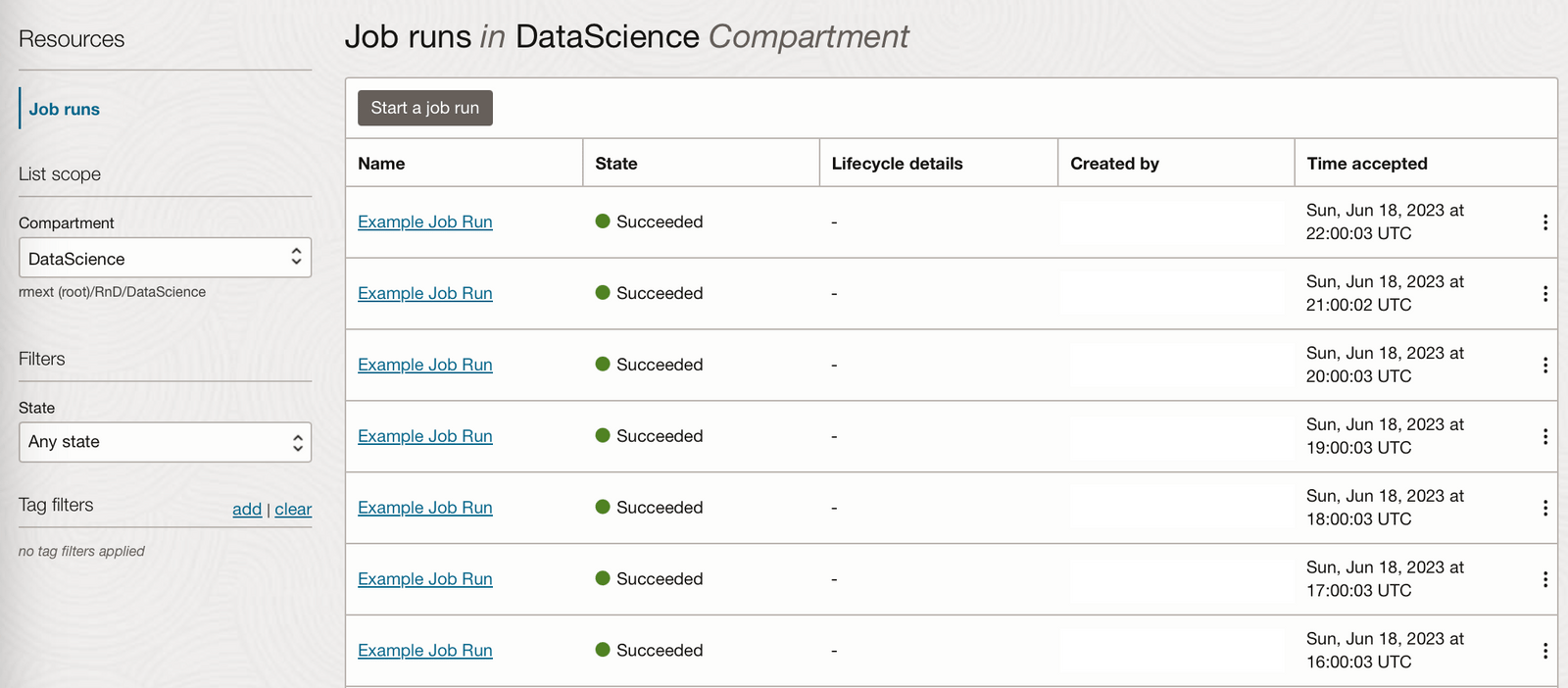 screenshot of data science job list