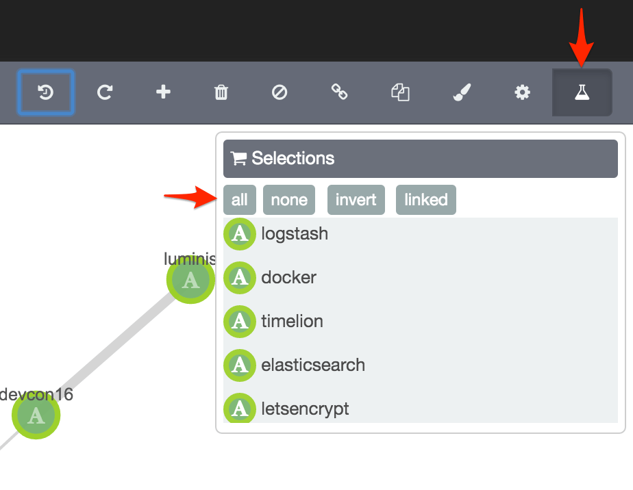 screenshot of a dropdown list
