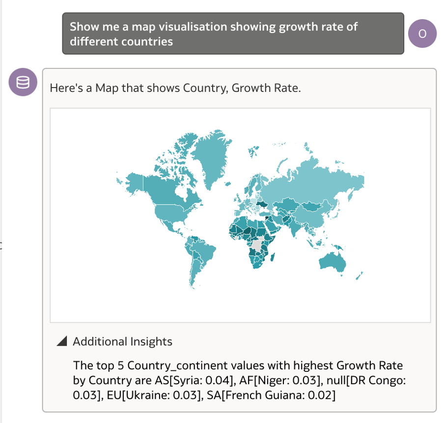 chat window showing a map