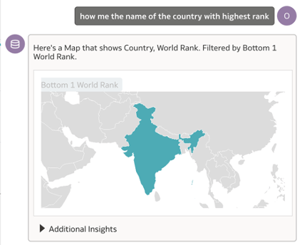 screenshot of a chatbot making a map