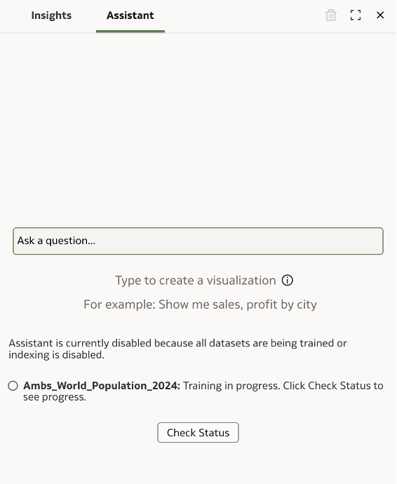 screenshot of AI assistant view