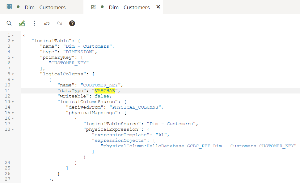 screenshot of an SMML editor