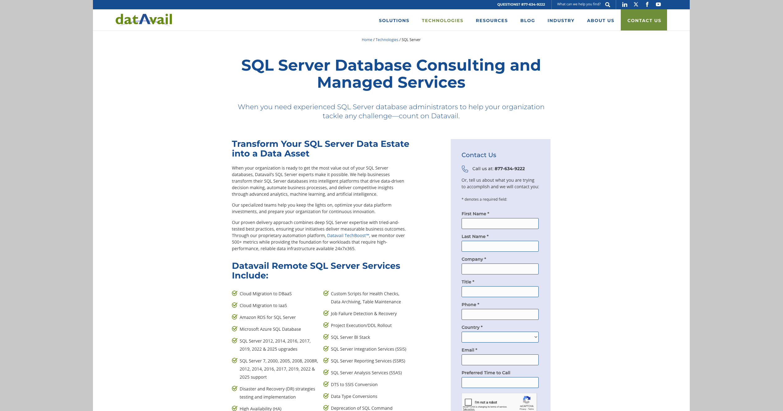 Datavail operates as a high-volume, generalist managed service provider, organizing its teams into large technology practices to achieve scale.