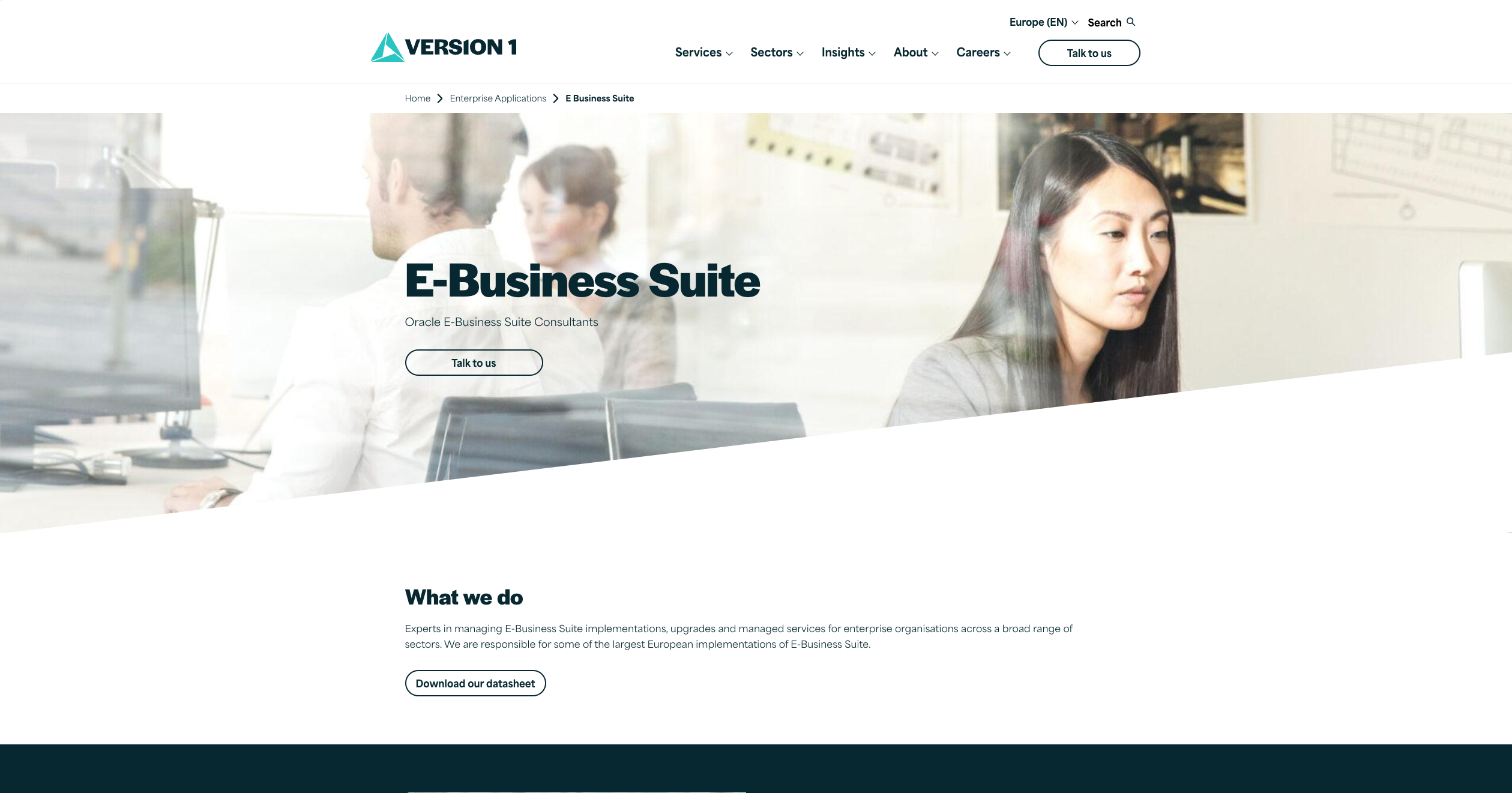 Version 1 Oracle EBS consulting services.
